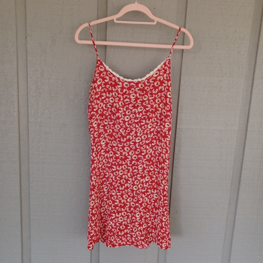 Luna Chix Floral Mini Dress Size S Sleeveless Rayon Tie Back Women